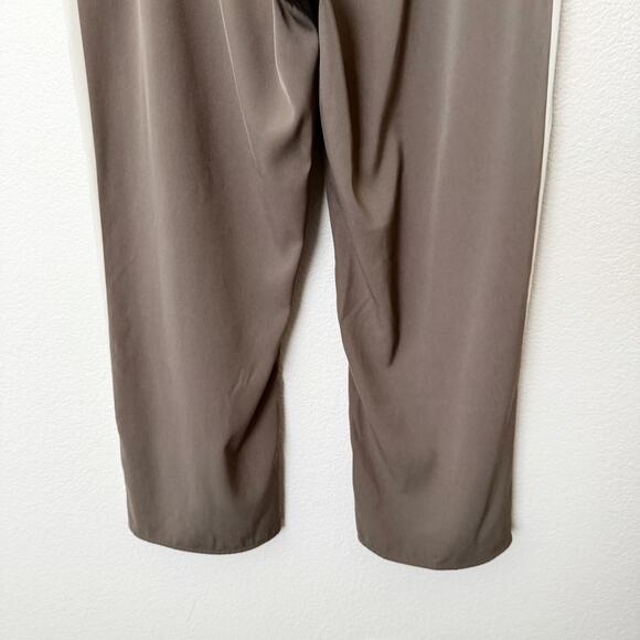 [Primark] Brown White High Rise Side Stripe Wide Leg Pants Elastic Waist Size XL - Picture 6 of 11